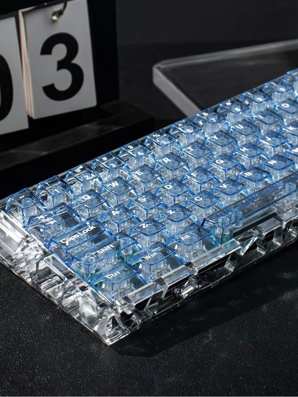 Transparent Blue Gaming Keycap Set - Picture 4 of 5